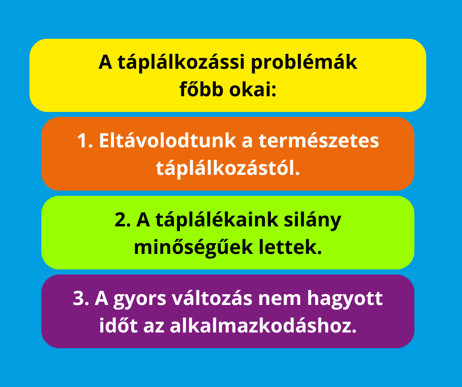 A táplálkozási problémák főbb okai