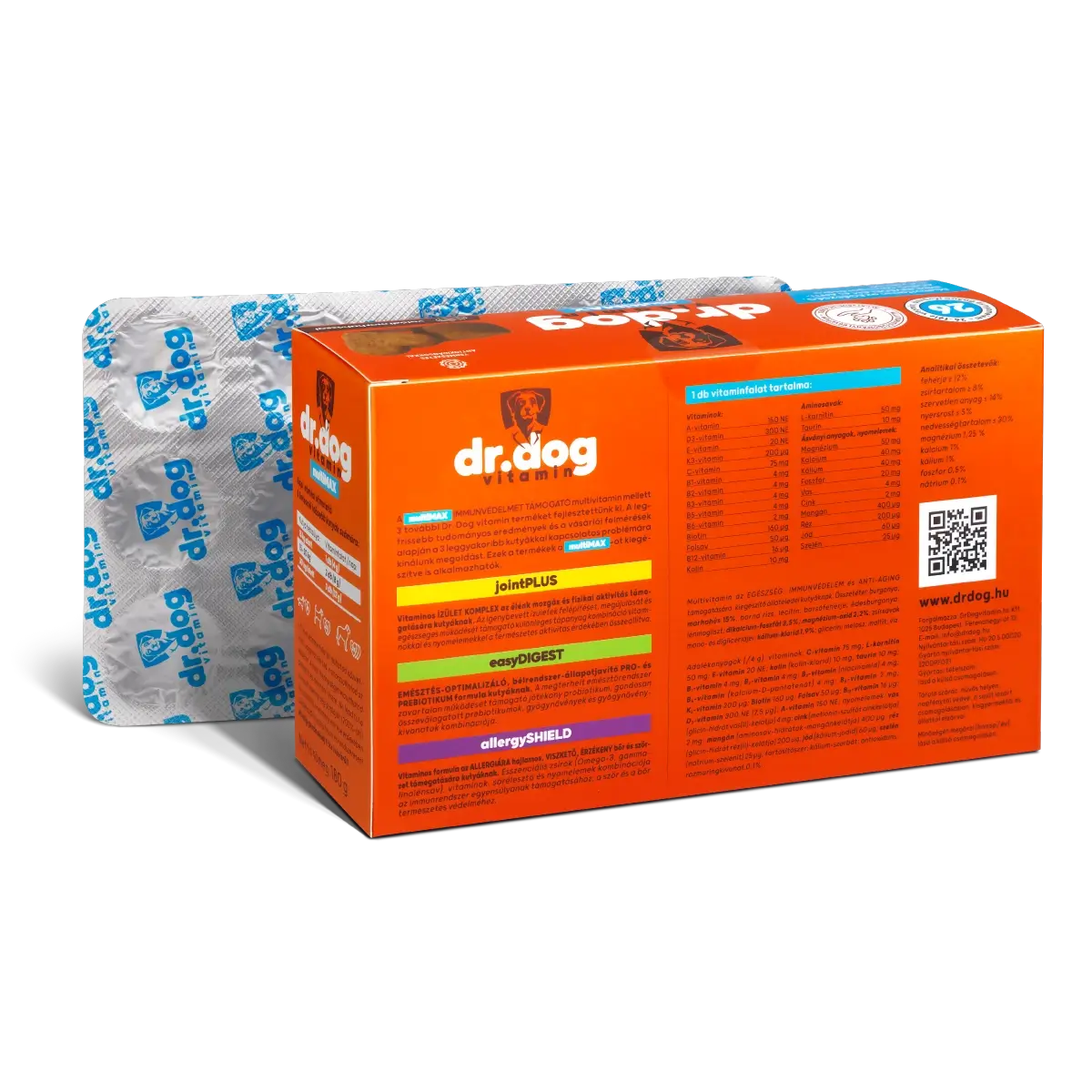 Dr. Dog Vitamin multiMAX multivitamin kutyavitamin funkcionális jutalomfalat vitaminfalat kutyák számára