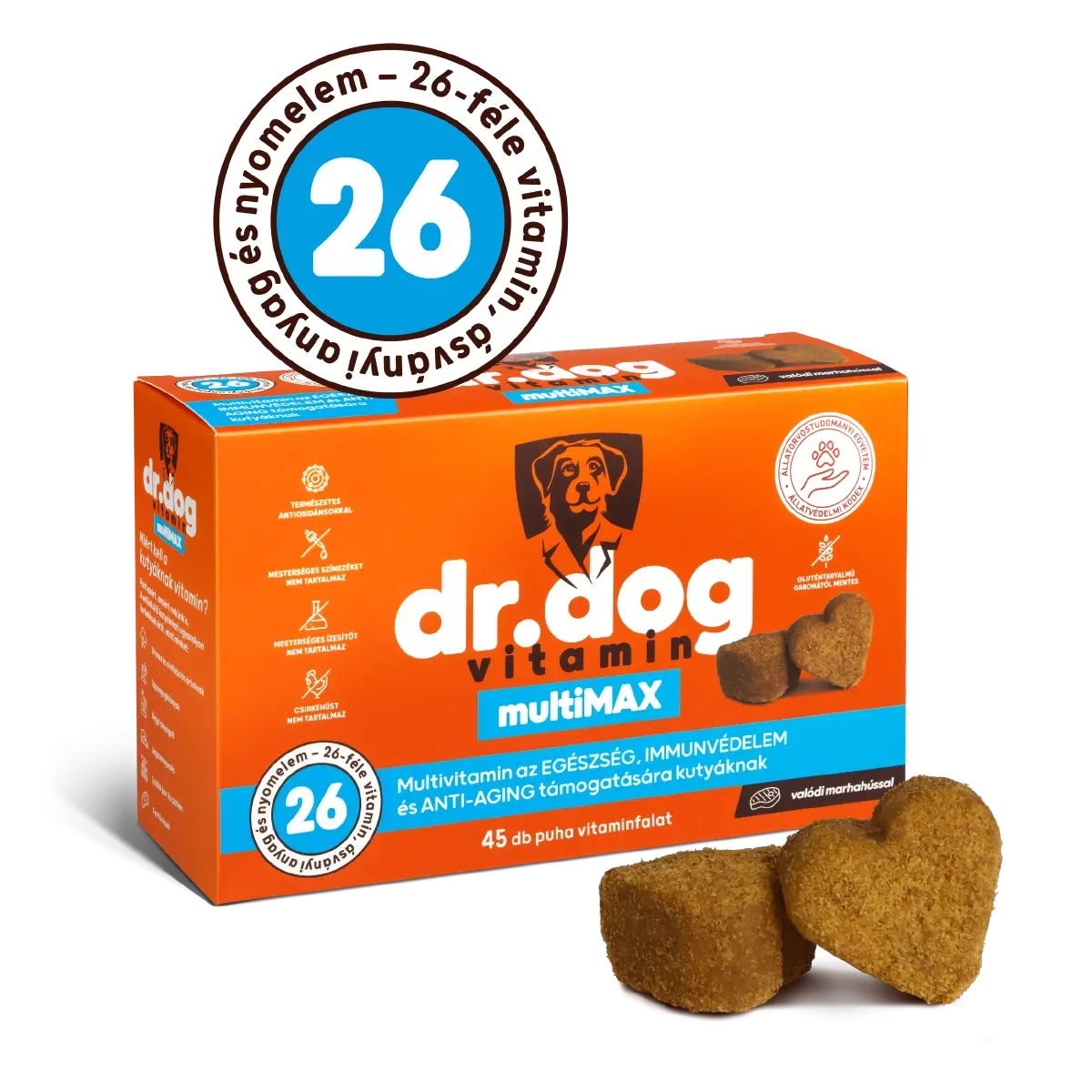 Dr. Dog Vitamin multiMAX multivitamin kutyavitamin funkcionális jutalomfalat vitaminfalat kutyák számára